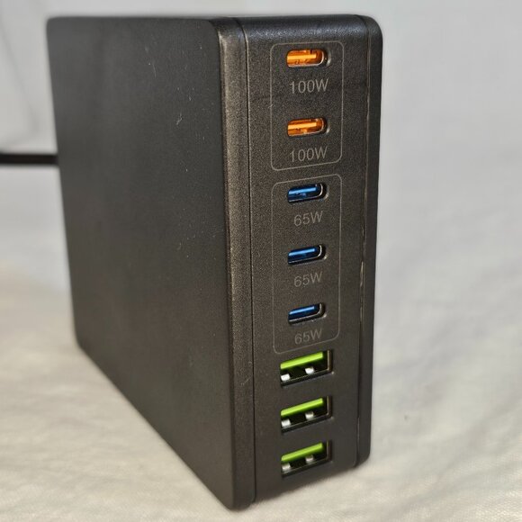 440W 8-Port USB Hub USB-C USB-A Compact Charging Station Fast Desktop Charger - Picture 1 of 4